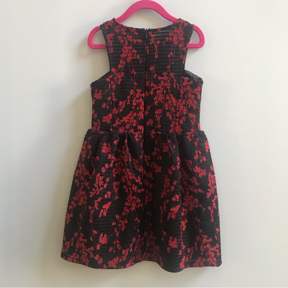 Bardot Junior Black and Red Floral Dress, Size 6. - Picture 4 of 8